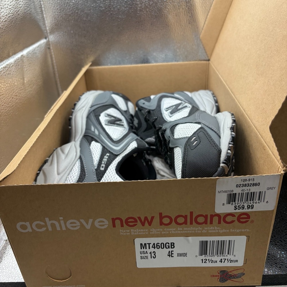 Size 13 4E New Balance 460 Gray Black Mens Comfort Athletic Sneaker MT460GB - Picture 11 of 12